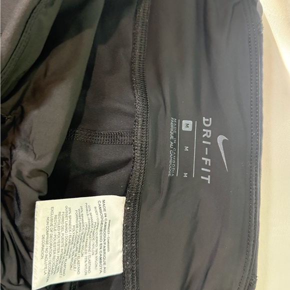 Nike Dri-FIT Running Leggings - Black - Women's Size M - Pocket & Drawstrin - Picture 3 of 5